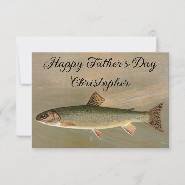 Vintage Illustration der Bachforelle (Vorderseite)