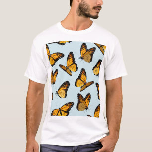 Vintage Illustration der Monarchschmetterlinge T-Shirt