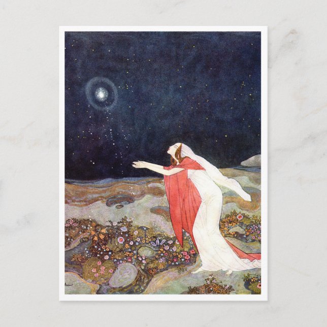 Vintage Illustration Edmund Dulac Postkarte (Vorderseite)