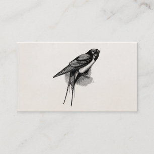 Vintage-Illustration einer Rauchschwalbe Visitenkarte