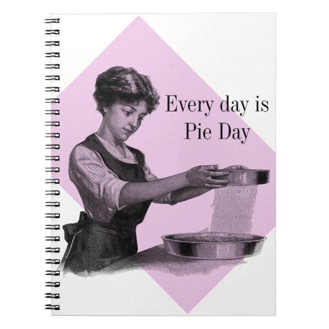 Vintage Illustration eines Damenbackens Notizblock (Vorderseite)