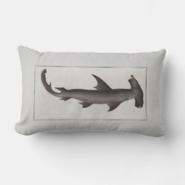 Vintage Illustration Hammerhead Shark Lendenkissen