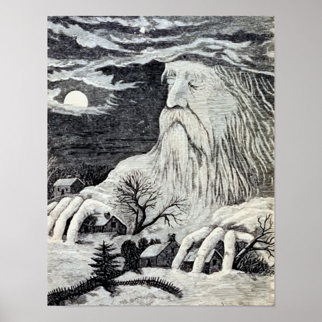 Vintage Illustration "Jack Frost" Poster (Vorne)