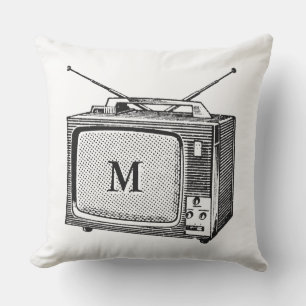 Vintage Illustration Monogramm O Kissen