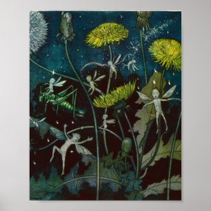 Vintage Illustration Night Fairy Else Wenz-Vietor Poster