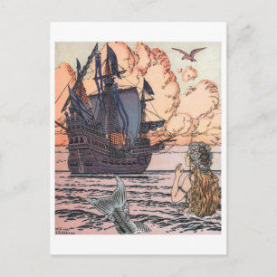 Vintage Illustration Postcard Postkarte