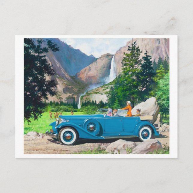 Vintage Illustration Postkarte (Vorderseite)