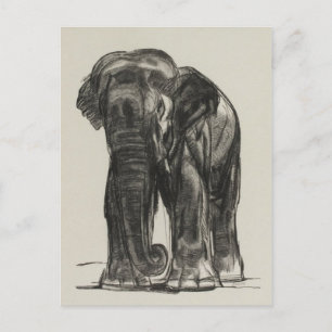 Vintage Illustration Postkarte