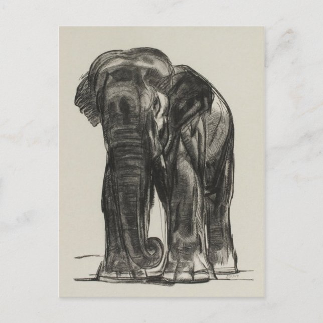 Vintage Illustration Postkarte (Vorderseite)