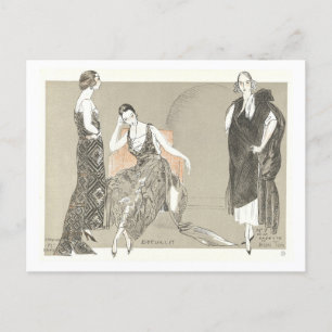 Vintage Illustration Postkarte