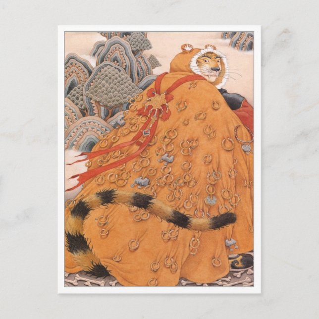 Vintage Illustration Postkarte (Vorderseite)