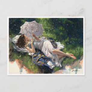 Vintage Illustration Postkarte