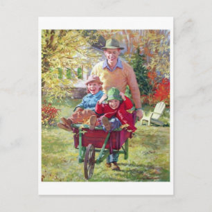 Vintage Illustration Postkarte