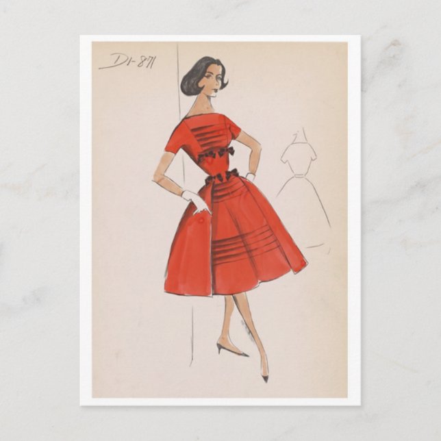 Vintage Illustration Postkarte (Vorderseite)