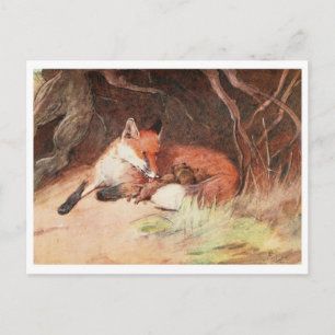 Vintage Illustration Postkarte