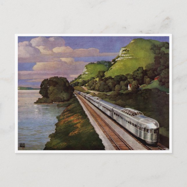 Vintage Illustration Postkarte (Vorderseite)