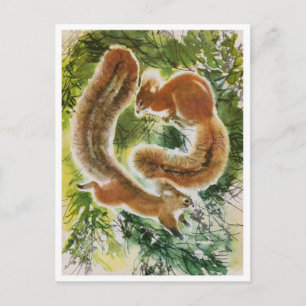 Vintage Illustration Postkarte