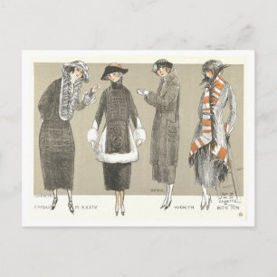Vintage Illustration Postkarte