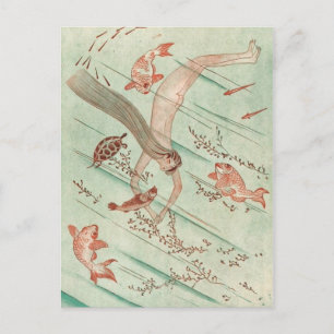 Vintage Illustration Postkarte