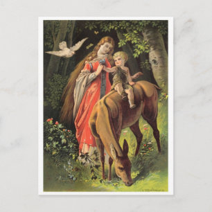 Vintage Illustration Postkarte