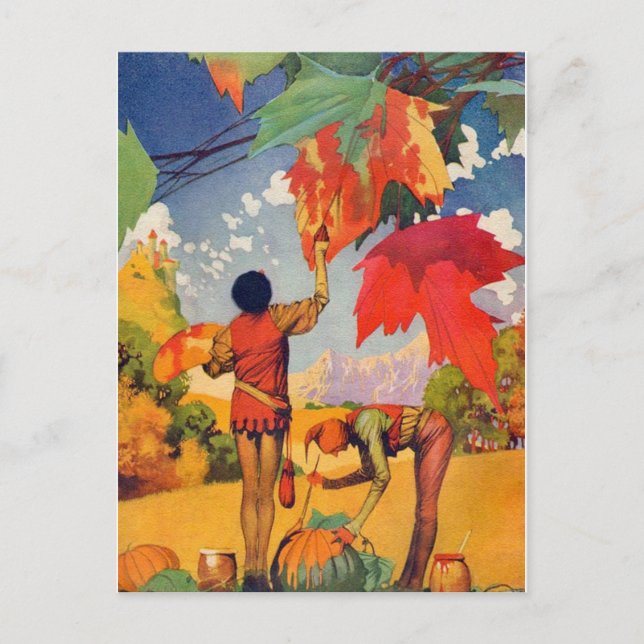 Vintage Illustration Postkarte (Vorderseite)