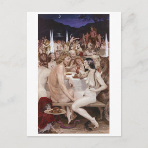 Vintage Illustration Postkarte