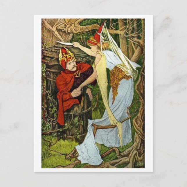 Vintage Illustration Postkarte (Vorderseite)
