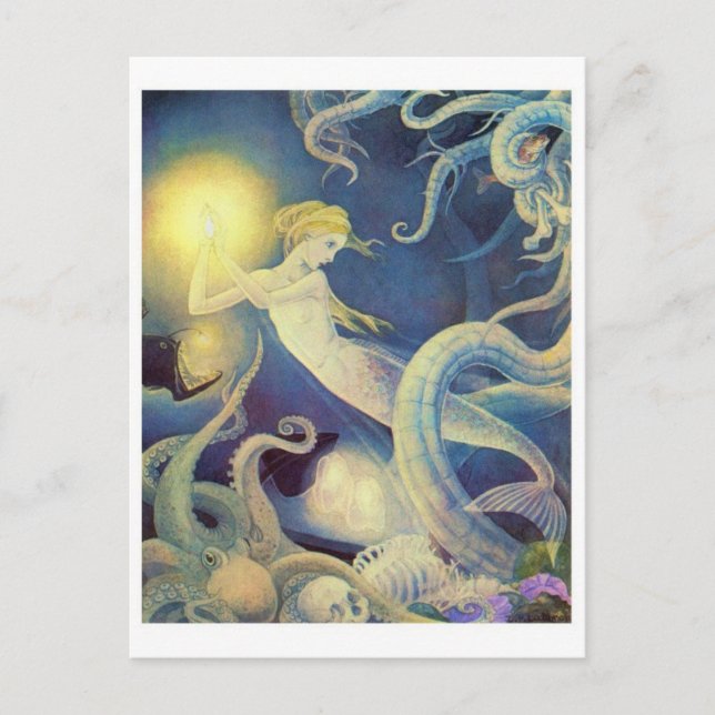 Vintage Illustration Postkarte (Vorderseite)