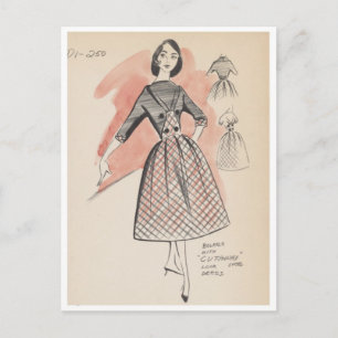 Vintage Illustration Postkarte