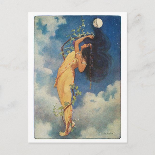 Vintage Illustration Postkarte (Vorderseite)