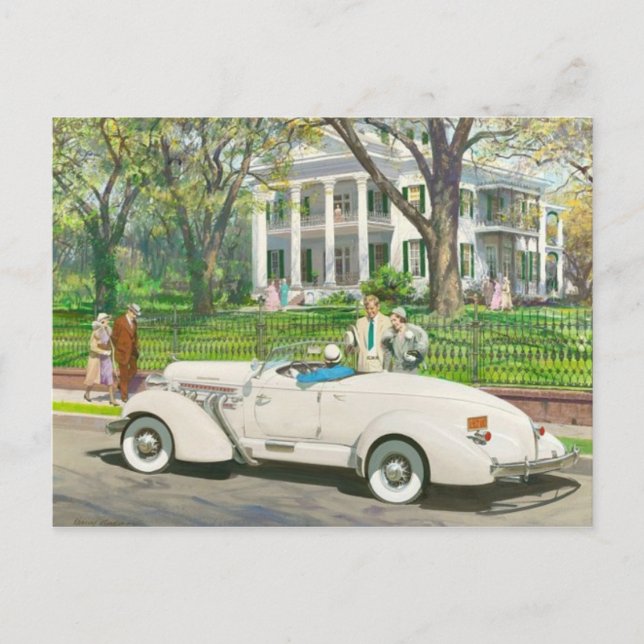 Vintage Illustration Postkarte (Vorderseite)