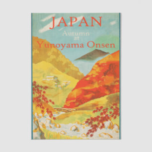 Vintage-Illustration Reise Japan Seidenpapier