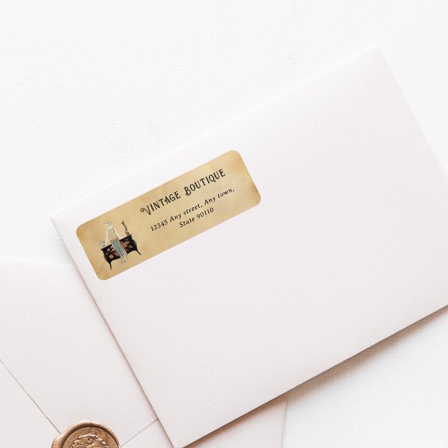 Vintage Illustration Retro-Rücksendeadresse (Vintage Illustration Retro Return Address label )