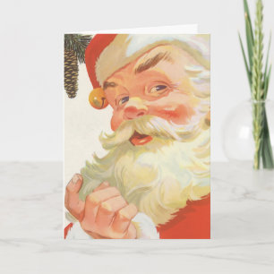 Vintage Illustration  Santa Claus Feiertagskarte