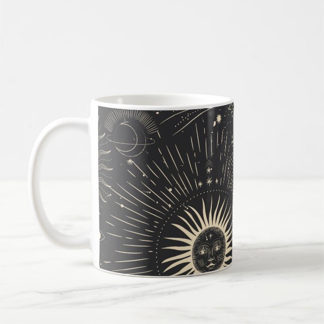 Vintage illustration set of moon phases. Different Kaffeetasse (Links)