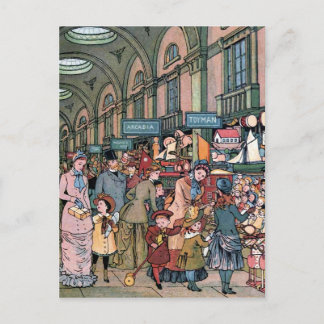 Vintage Illustration "The Arcade" Postkarte