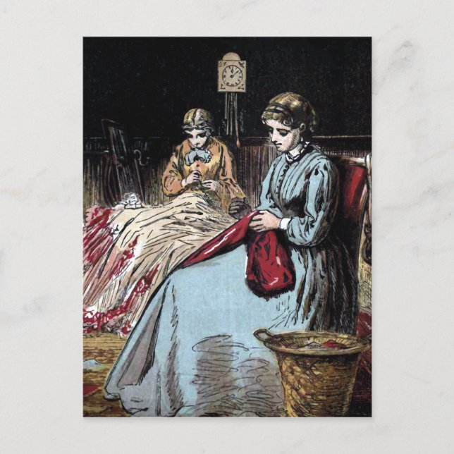 Vintage Illustration "The Dressmakers" Postkarte (Vorderseite)