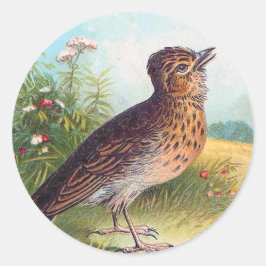 Vintage Illustration "The Lark" Runder Aufkleber