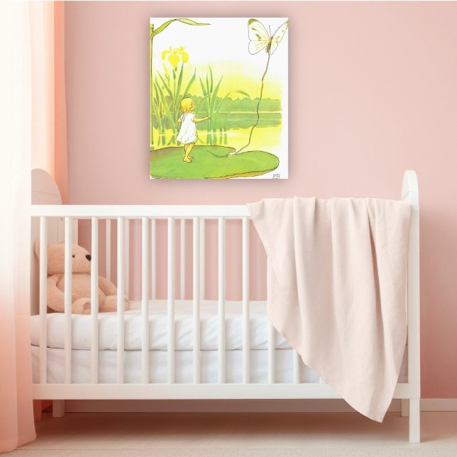 Vintage Illustration Thumbelina von Elsa Beskow Poster (Von Creator hochgeladen)