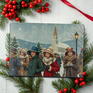 Vintage Illustration verlassend Menschen Schneidebrett