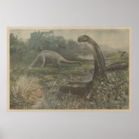 Vintage Illustration von Brachiosaurus-Dinosaurier