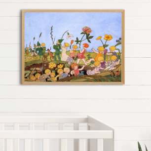 Vintage Illustration von Freddie Langeler Poster