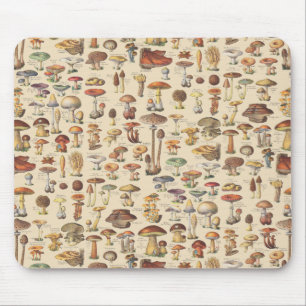 Vintage-Illustration von Pilzen Mousepad