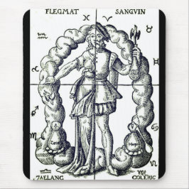Vintage Illustration von Zodiaka-Zeichen Mousepad