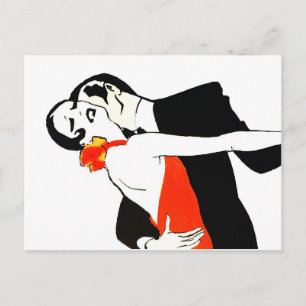 Vintage Illustrationen Postkarte