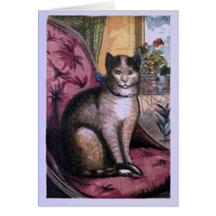 Vintage Illustrationskarte "Unsere Katze"