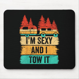 Vintage Im Y und ich ziehe es Camper Rv Camper Cam Mousepad