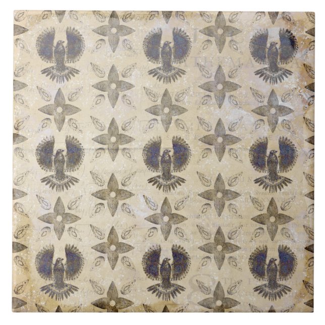 Vintage Imitate Adlersäule Keramik Tile Fliese (Vorderseite)