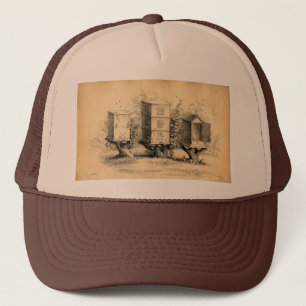 Vintage Imkerei Bienenstöcke Bienenstock Truckerkappe