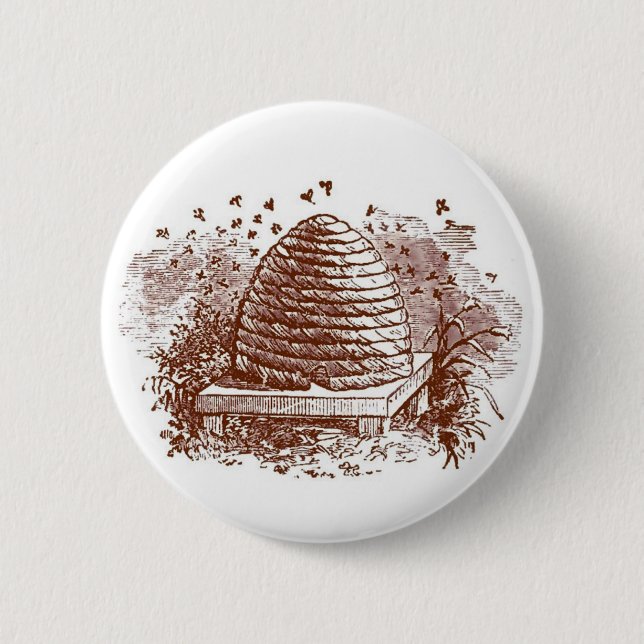 Vintage-Imkerei Button (Vorderseite)